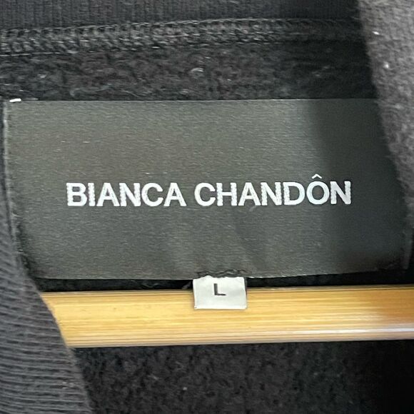 Bianca Chandon Lover Logo Hoodie in black and white. Unisex Large - Picture 7 of 11